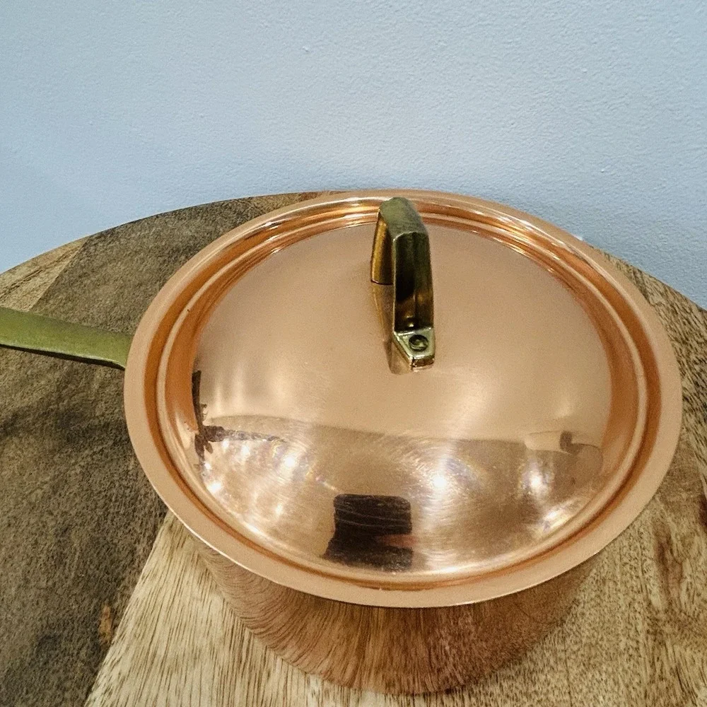 Paul Revere 1801 Limited Edition 1 & 2 Quart Copper Brass SS Sauce Pans W/Lid
